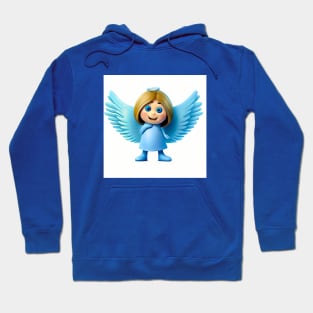 AI Art Cute Angel 2 Abstract Expressionism Effect Hoodie